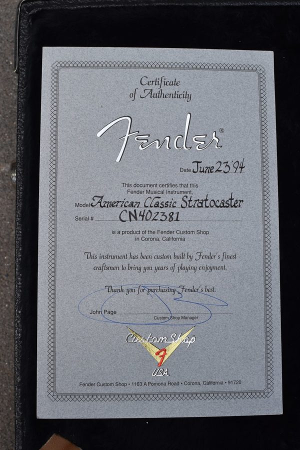 Fender Stratocaster – USA Customshop - Afbeelding 6